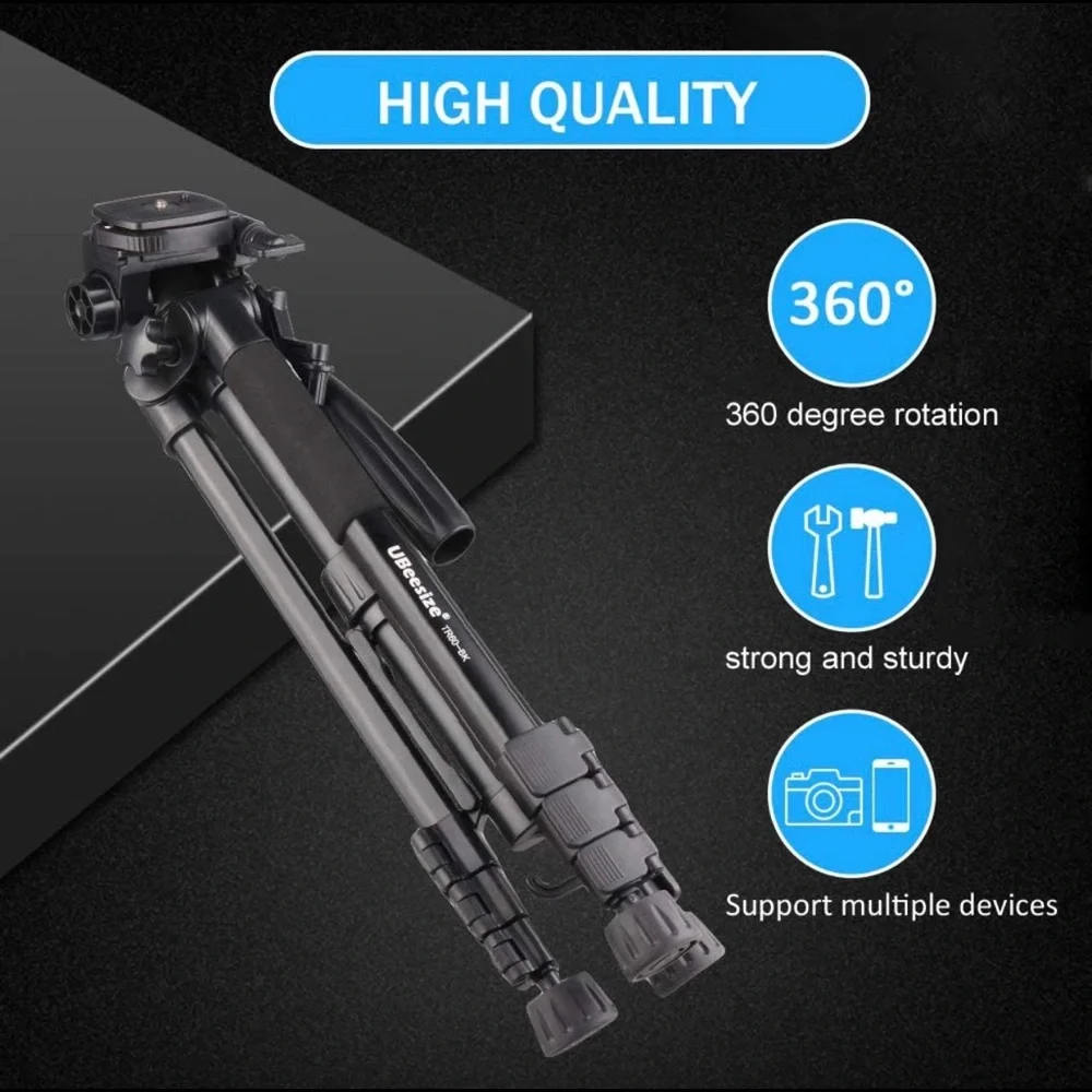 Ubeesize 17.6” - 60” Tripod w/ Remote For Taking Pictures IOS&Android